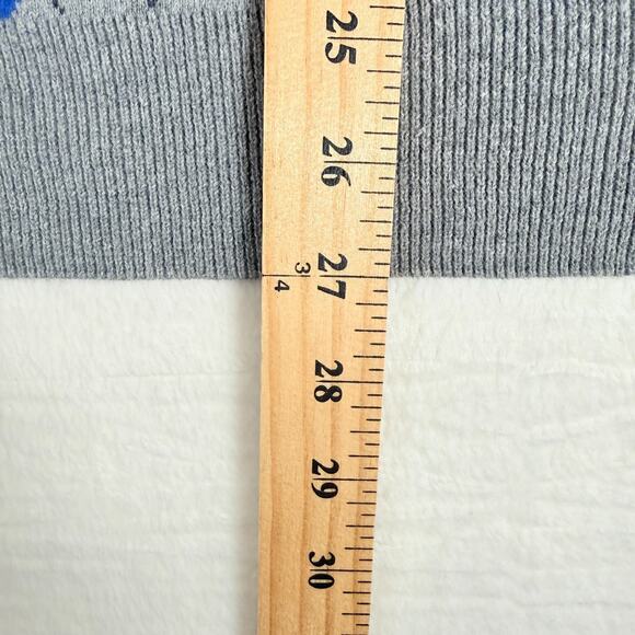 Vtg Chaps Mens Sz Large Sweater Vest Gray Blue Preppy Academia Grandpacore Y2k - Picture 6 of 6